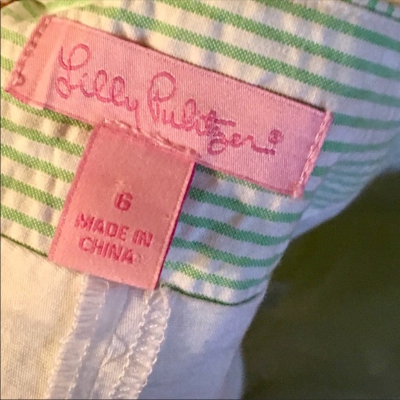 Lilly Pulitzer Green Seersucker Skirt - Picture 3 of 3
